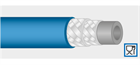 Шланг обрезной синий 5-ти слойный PVC, высокопрочный DN12, 50 бар, 70 гр. С AQUAFOOD (без фитингов) - фото 5491